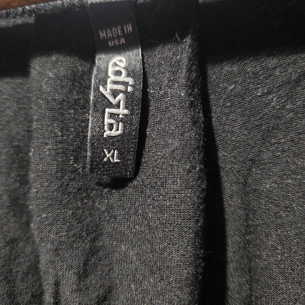 Butterfly Print Women's Shirt - Black and Orange Cap Sleeve Y2K Size XL - Picture 6 of 7